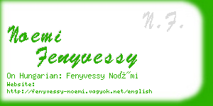 noemi fenyvessy business card